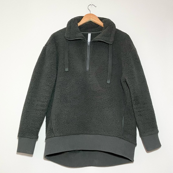 Athleta Talus Sherpa Half Zip Pullover Sweatshirt - Picture 1 of 7